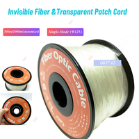 Cable de caída óptica para interiores G657A2 Ftth de alta calidad Instalación invisible de fibra óptica desnuda transparente de 1 núcleo
