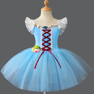 Vestido de <span class=keywords><strong>Ballet</strong></span> sin Mangas de Spandex para Niñas, para Representaciones de Lago de los Cisnes, Ropa de Danza Profesional para Niñas - Product Image 4