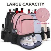 Sac à dos de tennis d'usine, sac de raquette imperméable grande capacité avec compartiment à chaussures pour activités sportives, loisirs et voyages en extérieur