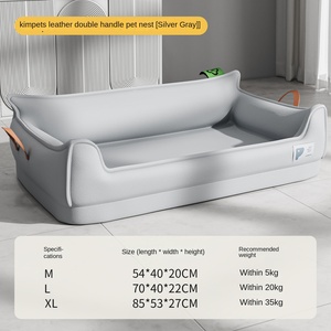 Kulübesi dört mevsim evrensel deri köpek yatak çevre dostu kare orta büyük su geçirmez Bite dayanıklı hayvan Modern kanepe - Product Image 6