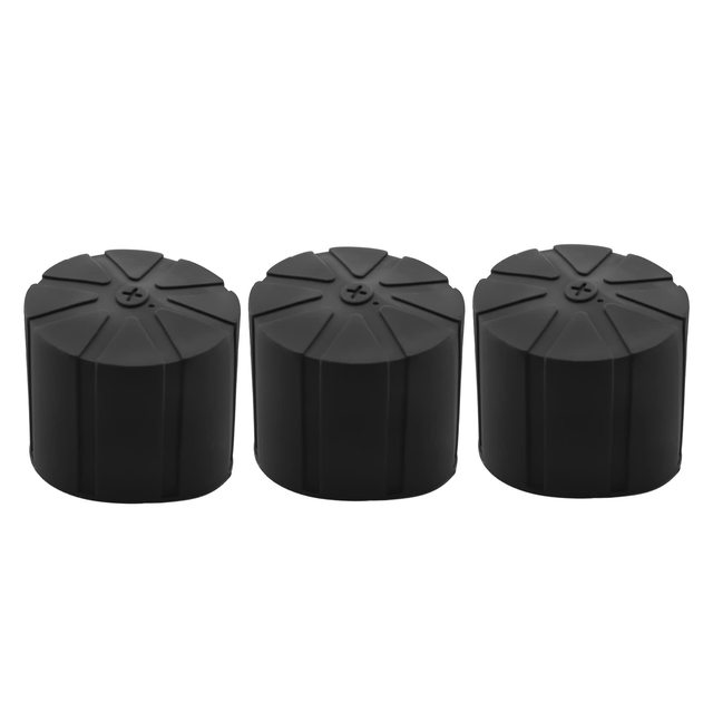 Three Waterproof Silicone Universal Lens Caps, Suitable for 65-90mm SLR Camera Lenses.