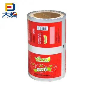 Pack vendita calda plastica salsa di pomodoro imballaggio alimentare Ketchup Roll Film per pasta