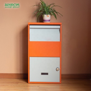 2021 HOT SALE galvanized steel metal delivery box combination lock powder coating parcel drop box