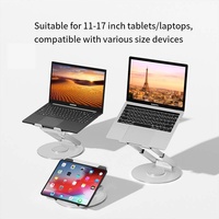 Support de bureau pliable réglable 10 ''-17'' en alliage d'aluminium pour tablette et ordinateur portable compatible avec iPad