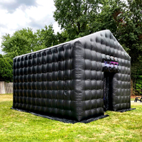 Commercial Black Air Cube Discothèque Gonflable Portable Party House Disco Party Tente Discothèque Gonflable pour Arrière-cour