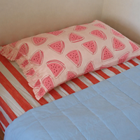 Sarung Bantal Katun 100% Mewah 2 Buah dengan Penutup Envelope, Sarung Bantal Bernapas