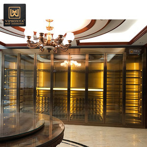 Meuble à vin modulaire personnalisé de luxe en acier inoxydable 304 couleur or <span class=keywords><strong>champagne</strong></span>, à température contrôlée et écologique, pour <span class=keywords><strong>salon</strong></span> - Product Image 2
