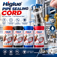 Cordon d'étanchéité pour filetage de tuyaux Higlue 50M 80M homologué CE, avec mastic d'étanchéité PTFE, pour conduites d'eau, de gaz et de chauffage