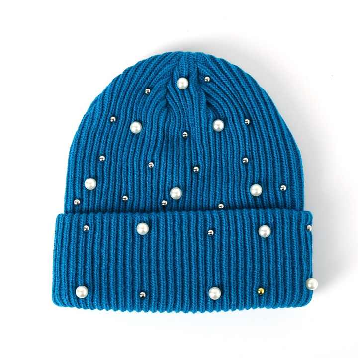 Women's Autumn and Winter Fashion Joker Pullover Knitted Hat Solid ...
