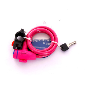 Candado de alambre para bicicleta, 12mm, 1100mm, acero duradero, accesorio para bicicleta de montaña, negro - Product Image 5