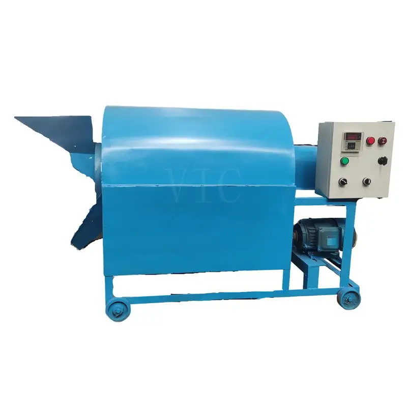 Torréfacteur d'arachides à chauffage électrique automatique 200 kg/h torréfacteur d'arachides à tambour industriel de type gaz