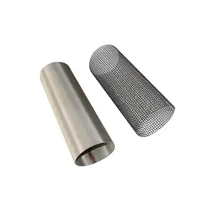 Tabung penyaring silinder besi tahan karat 304 100 200 250 300 400 500 mikron tabung penyaring untuk penyaring