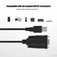 Câble adaptateur série USB2.0 A vers DB9 RS232 9 broches femelle avec pilote, convertisseur d'interface série RS232