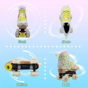 Vente chaude adulte clignotant planche à roulettes pas cher 4 roues <span class=keywords><strong>Quad</strong></span> patins à roulettes pour hommes femmes réglable chaussures de patinage à roulettes - Product Image 3