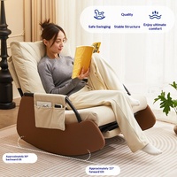 Fauteuil inclinable moderne minimaliste, chaise à bascule, chaise longue de salon, structure métallique pliable, mobilier de loisirs