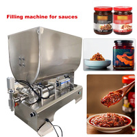 Machine de remplissage à piston semi-automatique pâte ketchup/mayonnaise/confiture/sauce chili/miel Machine de remplissage avec trémie mélangeuse