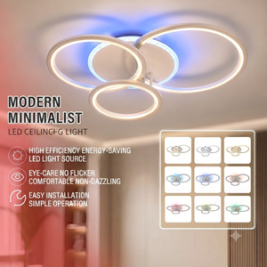 Lámpara de Techo LED de Lujo, Doble Color, Redonda, para Decoración de Interiores, Sala de Estar - Product Image 3