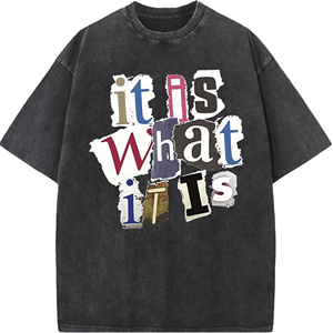 เสื้อยืดคอกลมแขนสั้นพิมพ์ลายกราฟิกสำหรับผู้ชาย ผ้าฝ้าย 100% น้ำหนัก 300 กรัม ระบายอากาศได้ดี กันยับ เนื้อผ้านุ่ม แบรนด์สั่งทำได้ - Product Image 1