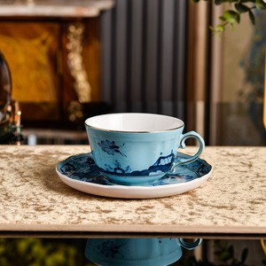 Green Floral Ceramic <b>Mug</b> Set with Gift <b>Box</b> Retro Design Dishwasher Safe for Home Party Use - Product Image 3