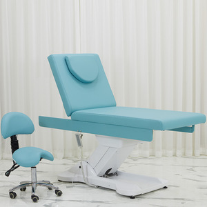 Table de soin électrique réglable en hauteur à 2 moteurs, professionnelle pour salon de beauté, massage, <span class=keywords><strong>spa</strong></span>, tatouage et extension de cils, avec dossier. - Product Image 3