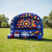 Campo de Tiro Inflable Nerf con Objetivos Móviles, Zona de Batalla para Alquiler, Juego de Tiro Interactivo