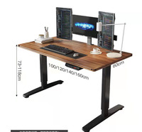 Table de travail en métal pour ordinateur portable, meuble de bureau simple et moderne, avec élévateur