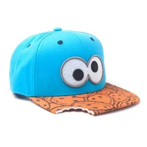 Casquette de baseball unisexe bleu ciel pour adulte avec broderie 3D Cookie Bite Design 100% coton Denim Cartoona Big Eyes Hip-Hop Flat Cap - Product Image 2