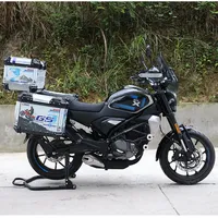 Accessoires de moto pour motos tout-terrain/bi-usage : Boîte latérale, Poignée passager, Dossier, Cache-garde-boue avant, Main courante arrière
