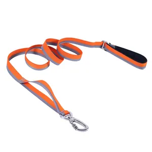 Dog Training Leash with 2 Padded Handles Heavy Duty Long Reflective Safety Leash Walking Lead for Medium to Large Dogs