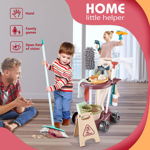 Ensemble de nettoyage pour enfants <span class=keywords><strong>jouet</strong></span> pour les tout-petits semblant de jouer <span class=keywords><strong>chariot</strong></span> de nettoyage ménage jeu <span class=keywords><strong>balai</strong></span> vadrouille - Product Image 2