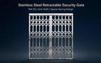 Serrure de sécurité roulante en acier inoxydable pour portes coulissantes de balcon, grille pliante extérieure antivol
