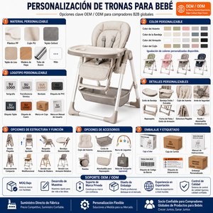 <span class=keywords><strong>Trona</strong></span> 3 en 1 Plegable para Bebé, Silla Elevadora para Alimentación de Recién Nacidos, Silla Alta para Niños con Mango de Empuje, Silla de Comedor para Bebés al por Mayor - Product Image 4