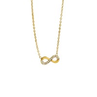 Collier avec pendentif infini en zircon étincelant, numéro significatif, pour occasions décontractées, bijoux tendance polyvalents, TGXL14693