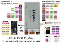 Carte de développement LILYGO TTGO T5 avec module sans fil ESP32 WIFI Bluetooth de 2,66 pouces pour Arduino pour les projets d'affichage électronique