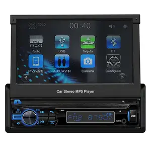 Bán buôn 7 inch xe kỹ thuật số phương tiện truyền thông đài phát thanh có thể thu vào màn hình cảm ứng hiển thị autoradio Stereo MP5 Video Xe đa phương tiện DVD Player