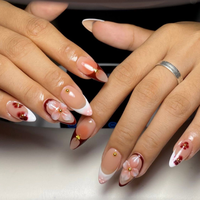 Ongles à presser en amande de marque privée, faits à la main, de haute qualité, en gros, pour usage quotidien