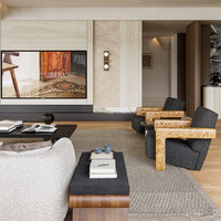 Conception d'intérieur de villa de luxe moderne, personnalisation complète de la maison, style minimaliste italien, solution clé en main