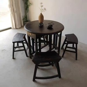 <span class=keywords><strong>Table</strong></span> à manger en bois massif d'orme ancien, style français, design antique, multifonctionnelle, démontable, mobilier de salle à manger pour restaurant - Product Image 1