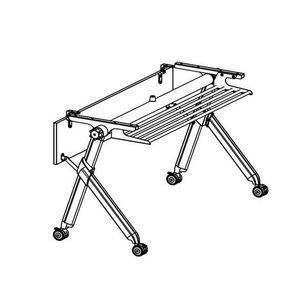 Muebles de oficina plegables, mesa de entrenamiento escolar, escritorio, sala de reuniones, pequeña - Product Image 2