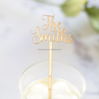 Nom personnalisé personnalisé mariage boisson agitateurs jetables Acimbabwe Cocktail accessoires maison Bar utiliser Swizzle bâtons acrylique