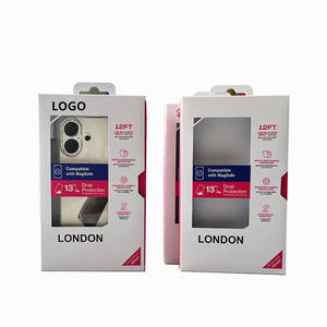 LOGO for iPhone Case Packaging <b>Box</b> with Window and Hanging Hole Rigid Paperboard Design Compatible Drop Protection - Product Image 4