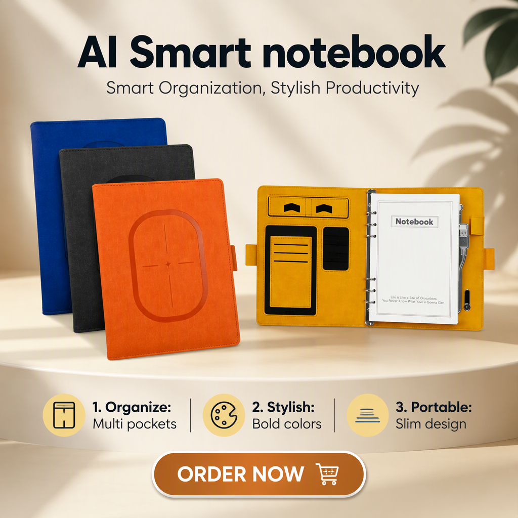 <strong>2026</strong> Trending Gift Set AI <strong>Smart</strong> Notebook Wireless Charging Power Bank Cup Umbrella Pen Promotional Items
