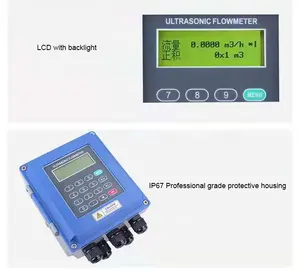 Pengukur aliran air ultrasonik portabel, tipe modul biaya rendah, saluran terbuka, cairan kimia, pengukur aliran air dinding Digital terpasang - Product Image 2