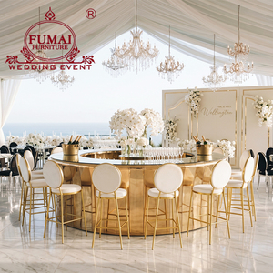 Wedding <b>Reception</b> <b>Counter</b> Custom Made Half Circle Night Club Bar <b>Counter</b> for Event - Product Image 1