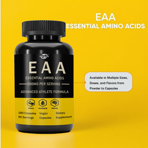 Cápsulas EAA de <span class=keywords><strong>amino</strong></span>ácidos esenciales puros 100% de gran oferta premium de etiquetas privadas OEM para recuperación muscular y energía - Product Image 2