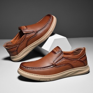 Chaussures en cuir véritable pour hommes, mocassins classiques vintage, chaussures de sport décontractées à semelle souple, mocassins pour hommes, Zapatillas Hombre - Product Image 3