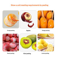 YUMO 80W Hoge Efficiëntie Commerciële Groente- en Fruit Schilmachine Duurzame Peer/Sinaasappel/Citroen Schilmachine 220V Hoogspanning