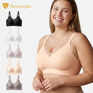 <span class=keywords><strong>Reggiseno</strong></span> senza fili elegante in rete con scollo a V, morbido supporto, copertura completa, senza cuciture, per donna e ragazza, per uso quotidiano, sport e palestra - Product Image 1