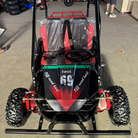 Go Kart Todoterreno de 2 Plazas para Adultos, 212cc, 4 Tiempos, con Llantas de Acero de 10 Pulgadas, Buggy de Carreras para Diversión al Aire Libre y Paseos