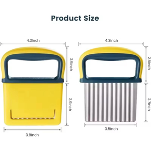 Stainless Steel Manual French Fry & <b>Vegetable</b> Cutter Kitchen <b>Tools</b> for <b>Fruit</b> & <b>Vegetable</b> PP Cover Included - Product Image 6